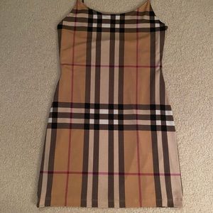 Fitted Burberry knock off strappy dress